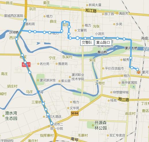 想知道: 漯河市 漯河2路公交途径哪 在哪