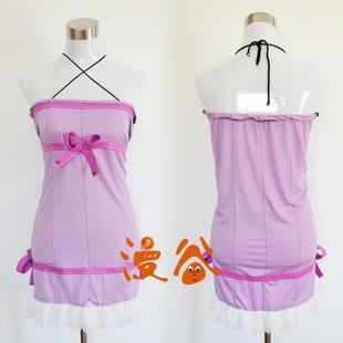 漫谷vocaloid3 v家 结月缘淡紫色cosplay连衣裙含手套袜子