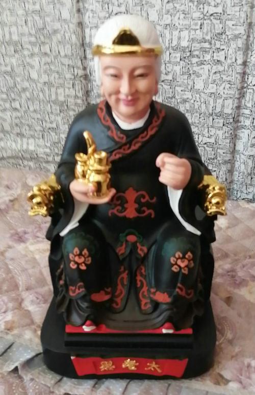 黑妈妈神像极彩树脂佛像摆件 保家仙家用东北黑老太太