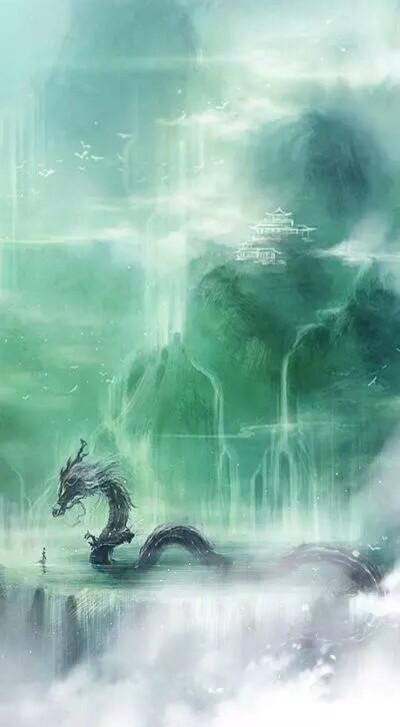 古风插画,风景,人物,手绘,水彩,水墨画,涂鸦,唯美,意境,背景壁纸