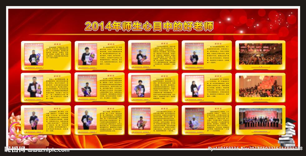 先进个人事迹红色表彰展板图片