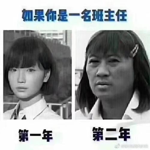 找个图,刚当老师,和三年后的对比