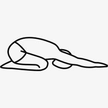 跪在地上的人简笔画