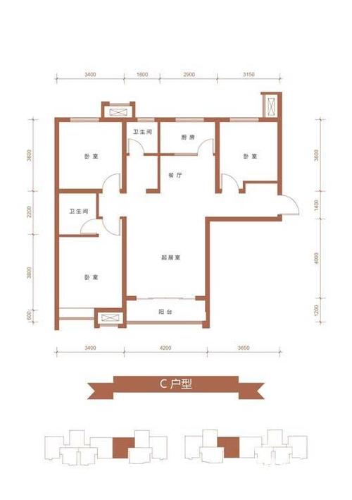 如园户型图 c户型
