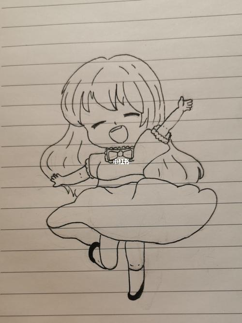 很可爱的小女孩,原作者@瑾色,我还勾了线.