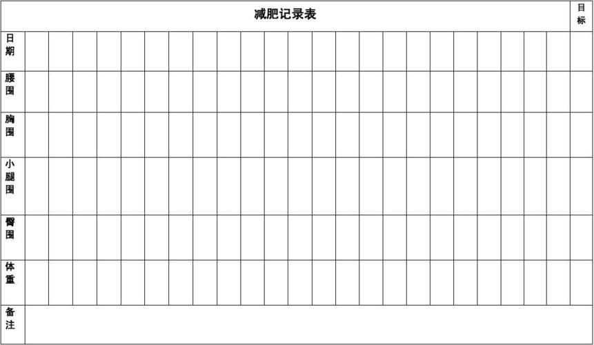 减肥记录表