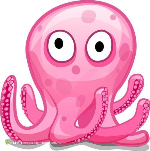 卡通章鱼简笔画彩色