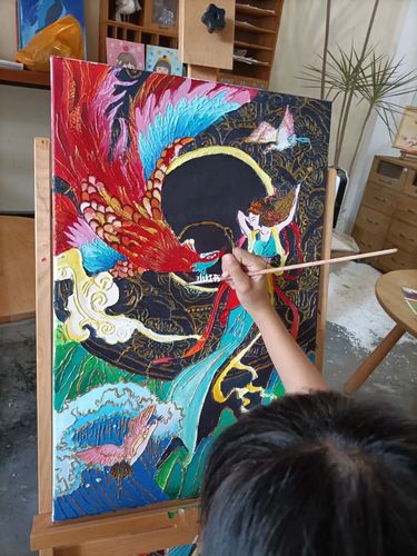 沥粉画_博美艺术空间自由行热门攻略_博美_探店_艺术