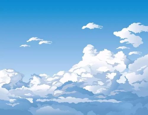 第一套先放我最喜欢的一个系列:动漫风格的天空 云彩,这一系列总共有