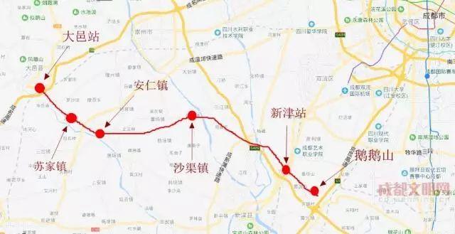 通往大邑的地铁s8线规划进一步完善以后30分钟到天府新区