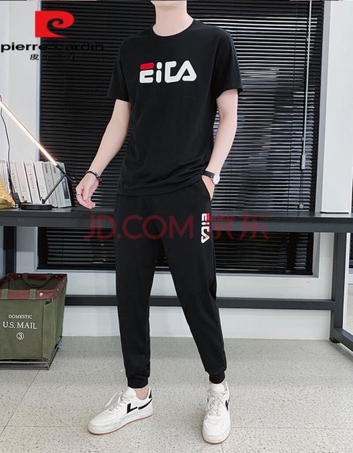 皮尔卡丹(品牌男装)男士夏装套装搭配成熟稳重2021新款夏季短袖运动