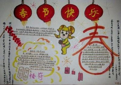 庆小年迎新春手抄报 喜迎新春手抄报