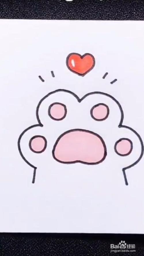 手工/爱好 > 书画/音乐 胖嘟嘟的猫爪简笔画,非常可爱,快来画画看