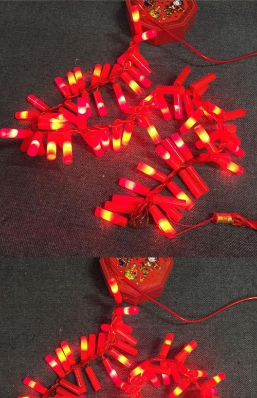 开业庆典过年新年春节装饰炮竹彩灯led电子鞭炮串灯带