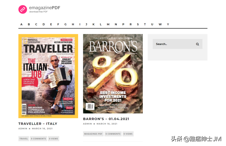 freemagazinepdf worldmags 这个网站实质上跟前面提到的magazinelib