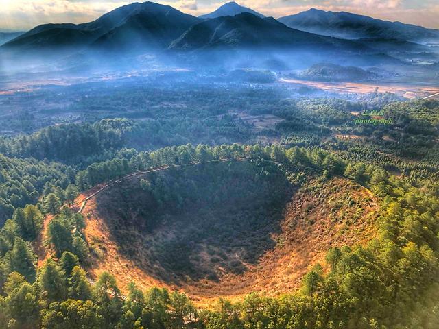 火山,热气球,腾冲,火山地质公园,火山群
