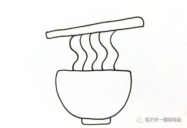 每天学一幅简笔画-面条怎么画简单又好看