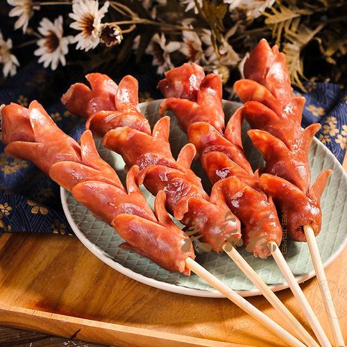 正宗老长沙大香肠纯猪肉油炸食品开花热狗肠125克240根整箱