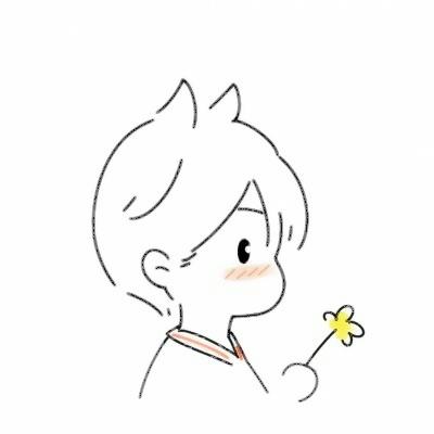 头像情侣简笔画手绘一对两张