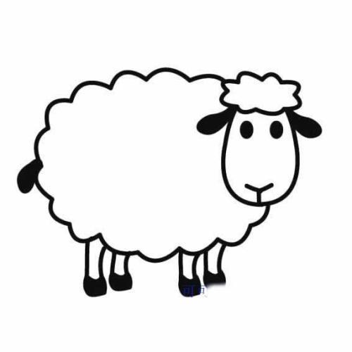 小羊简笔画图片 第1页可爱卡通小羊简笔画卡通小羊简笔画步奏可爱