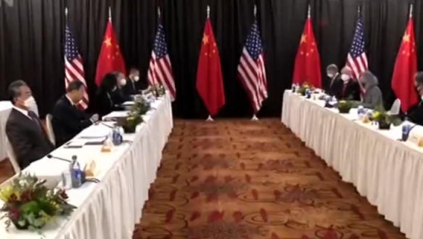 现场视频:中美双方代表在阿拉斯加安克雷奇会面