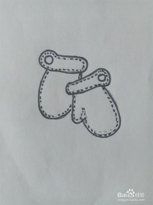 怎么画一副手套?