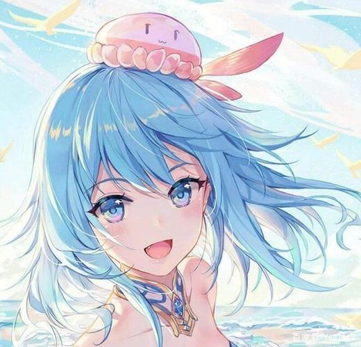 蓝色系好看的动漫女孩头像,卡通女孩的头像,这么多不来看的吗?