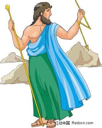 天神宙斯角色插画