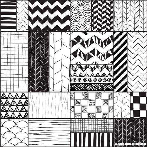 手绘几何图案