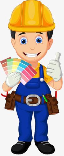 卡通手绘人物工人农民工工地劳动