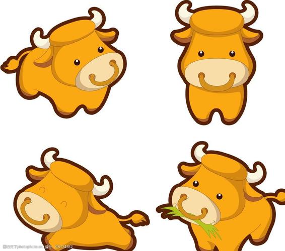 关键词:可爱的小牛 卡通 牛 生物世界 其他生物 矢量可爱生肖小动物