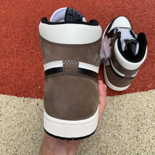 乔丹aj1黑摩卡airjordan1highogdarkmocha小倒钩高帮篮球鞋