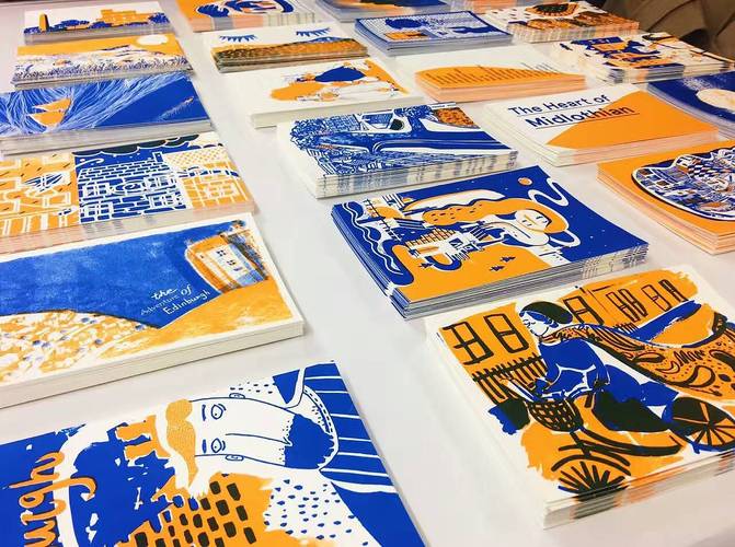 midlothian插画丝网印刷