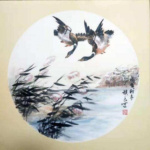 中国名家推荐——任丘花鸟名家李锁良卡纸小品画赏析