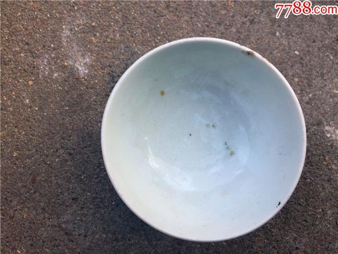 好品相民国墨彩大写意山水人物双圈足锁口细路碗包老餐具摆件古董
