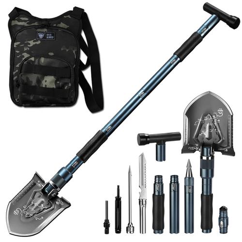 购客多功能折叠军工兵铲子户外车载*野外生存兵工铁锹装 备用品工具