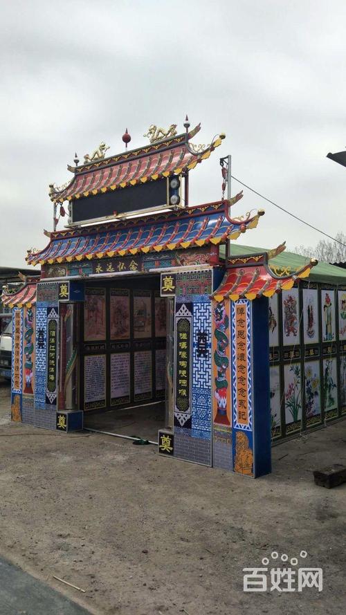 豪华灵棚制造厂真材实料,旋转龙柱,led灯光131