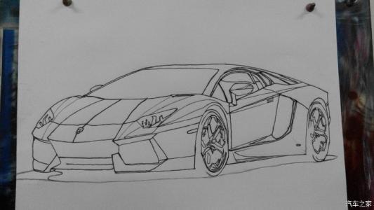 初一兰博基尼简笔画