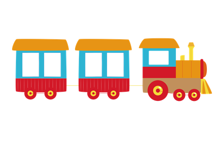 "呜——呜——"蓝色的神奇小火车一边开心地唱歌,一边喷着彩色的烟雾.