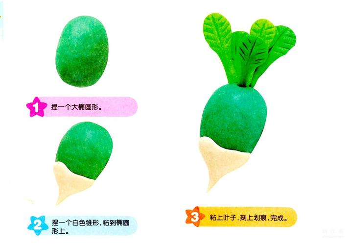 彩泥,橡皮泥萝卜手工制作教程