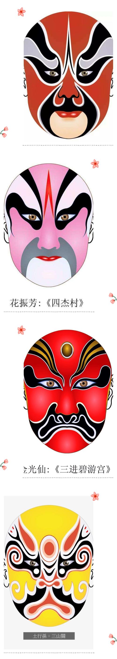 京剧脸谱—是中国传统戏曲演员脸上的绘画,用于舞台演出时的化妆造型