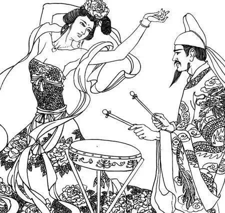 杨贵妃让人把安禄山当做婴儿放在大澡盆中,为他洗澡,洗完澡后,又用