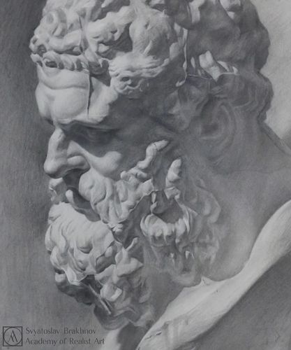 俄罗斯的素描石膏像作品
