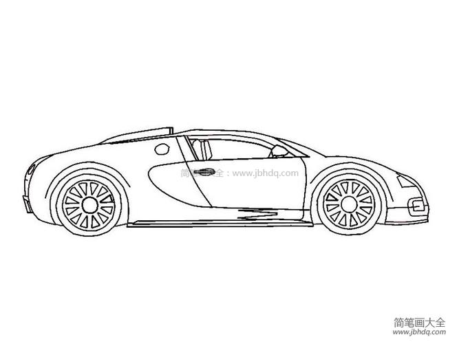 跑车简笔画图片
