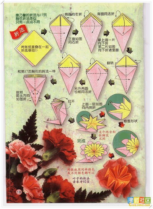 各种花的折法大全