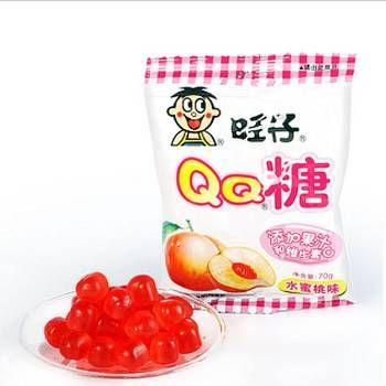 qq糖 多种口味 休闲零食糖果零食 果汁软糖童年味道水果橡皮糖 水蜜桃