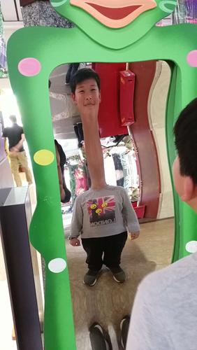 在哈哈镜前的我
