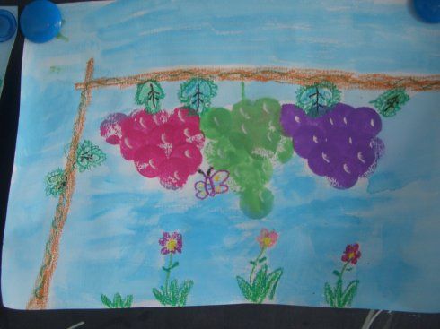 儿童绘画综合课——葡萄藤下的故事