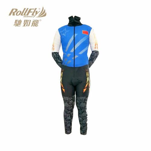 驰如飞耐磨不起毛连体长袖长裤防切割短道速滑服滑冰