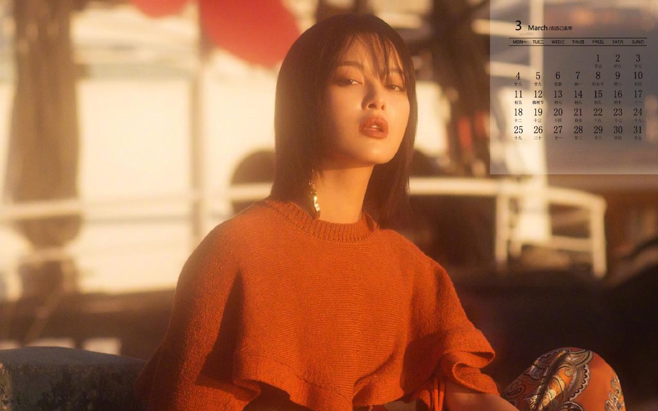 2019年3月辛芷蕾魅力写真日历壁纸